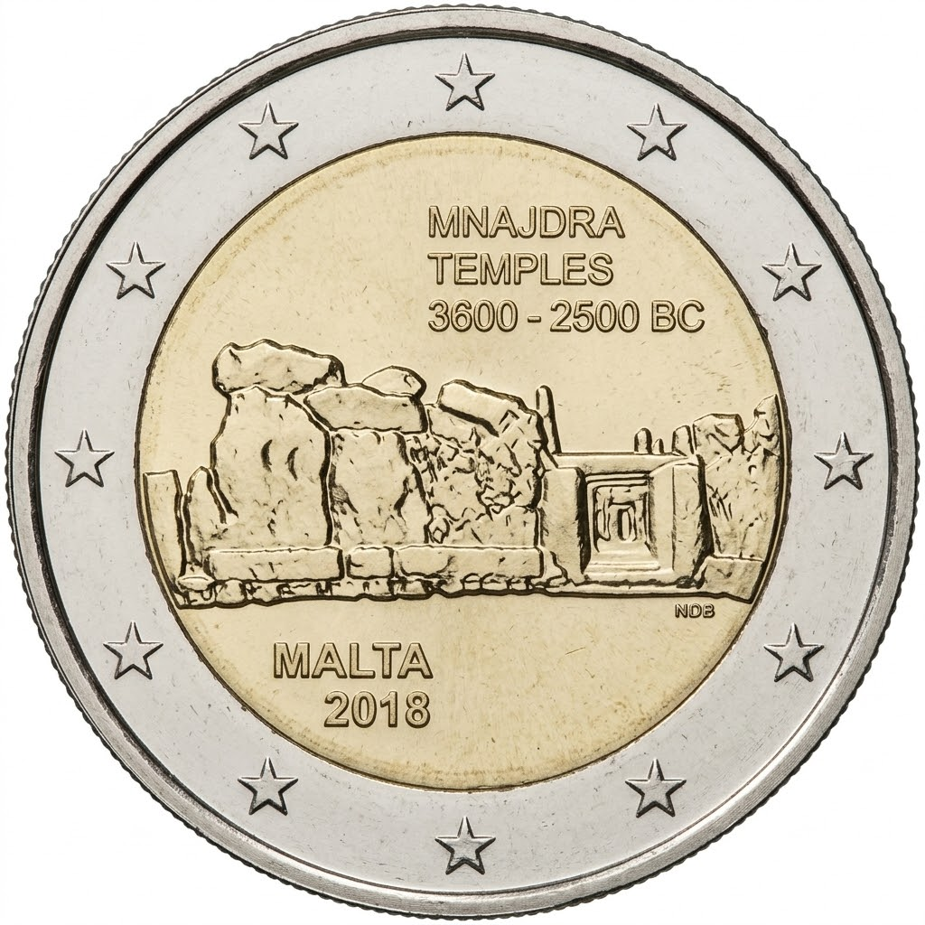 Malta 2 euro (2018) - Unesco World Heritage Site — Temples of Mnajdra